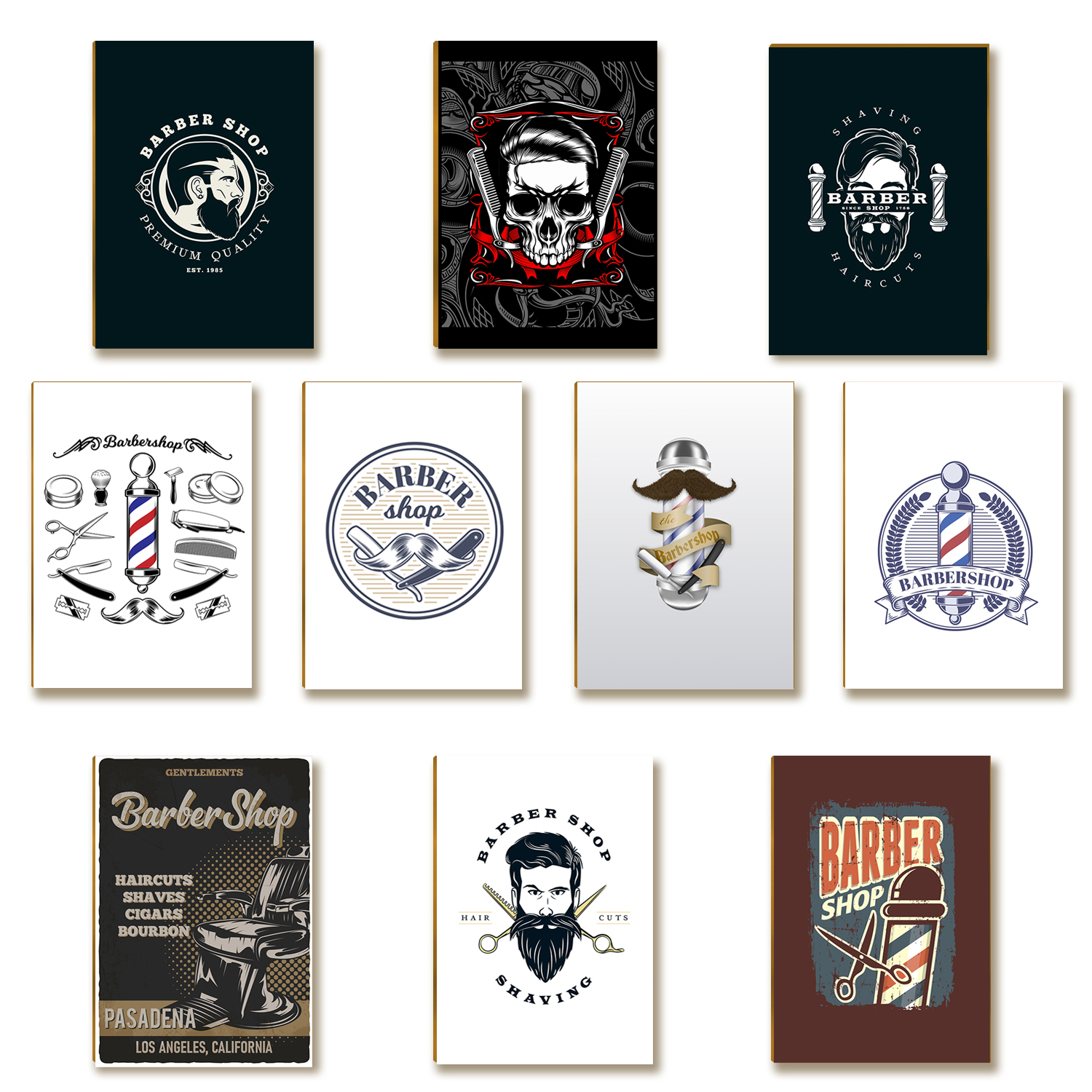 10 Placas MDF Barbearia Decorativa Moderna e Estilosa BR38