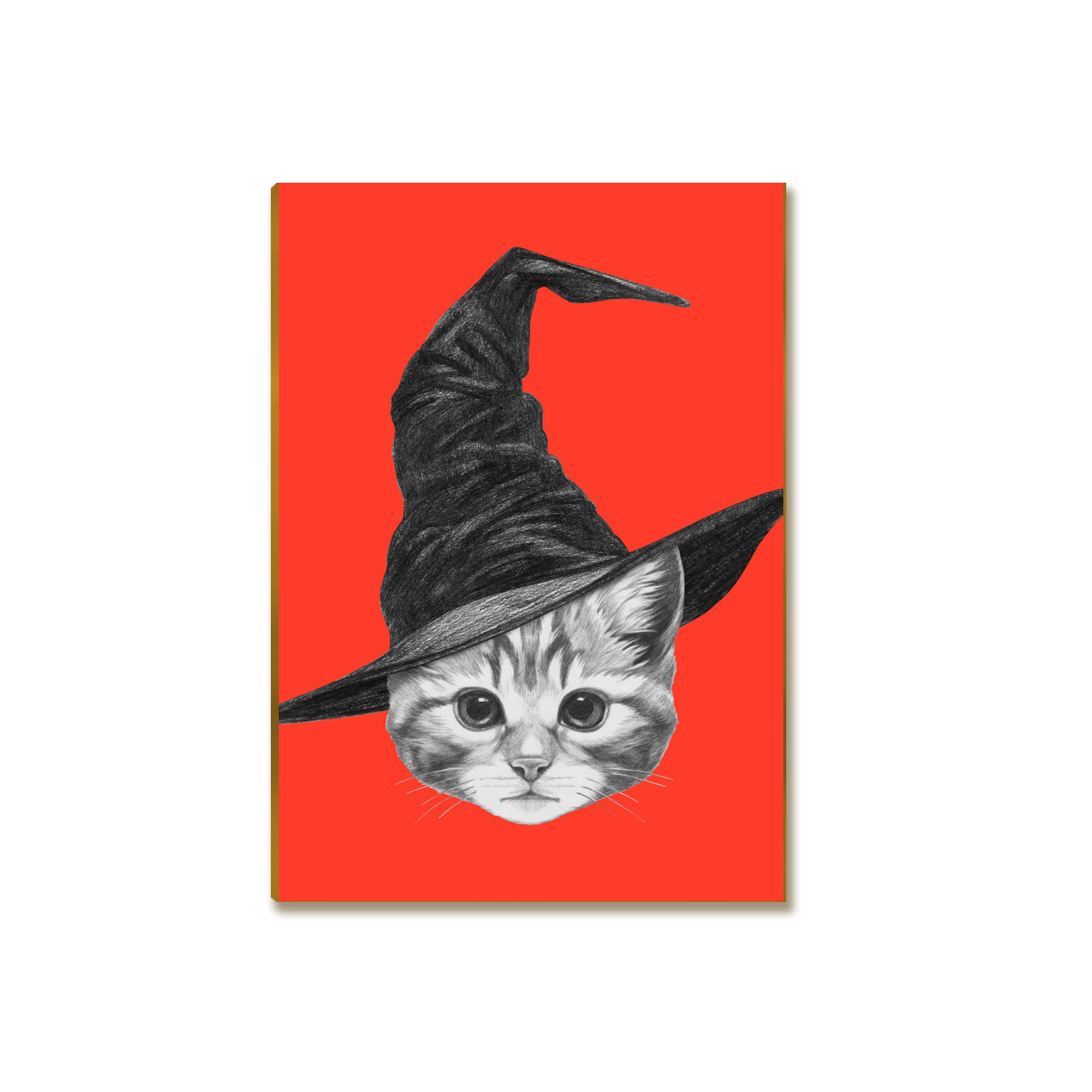 Placa Decorativa MDF Gato Chapeu Feiticeiro Sala Quarto GT4