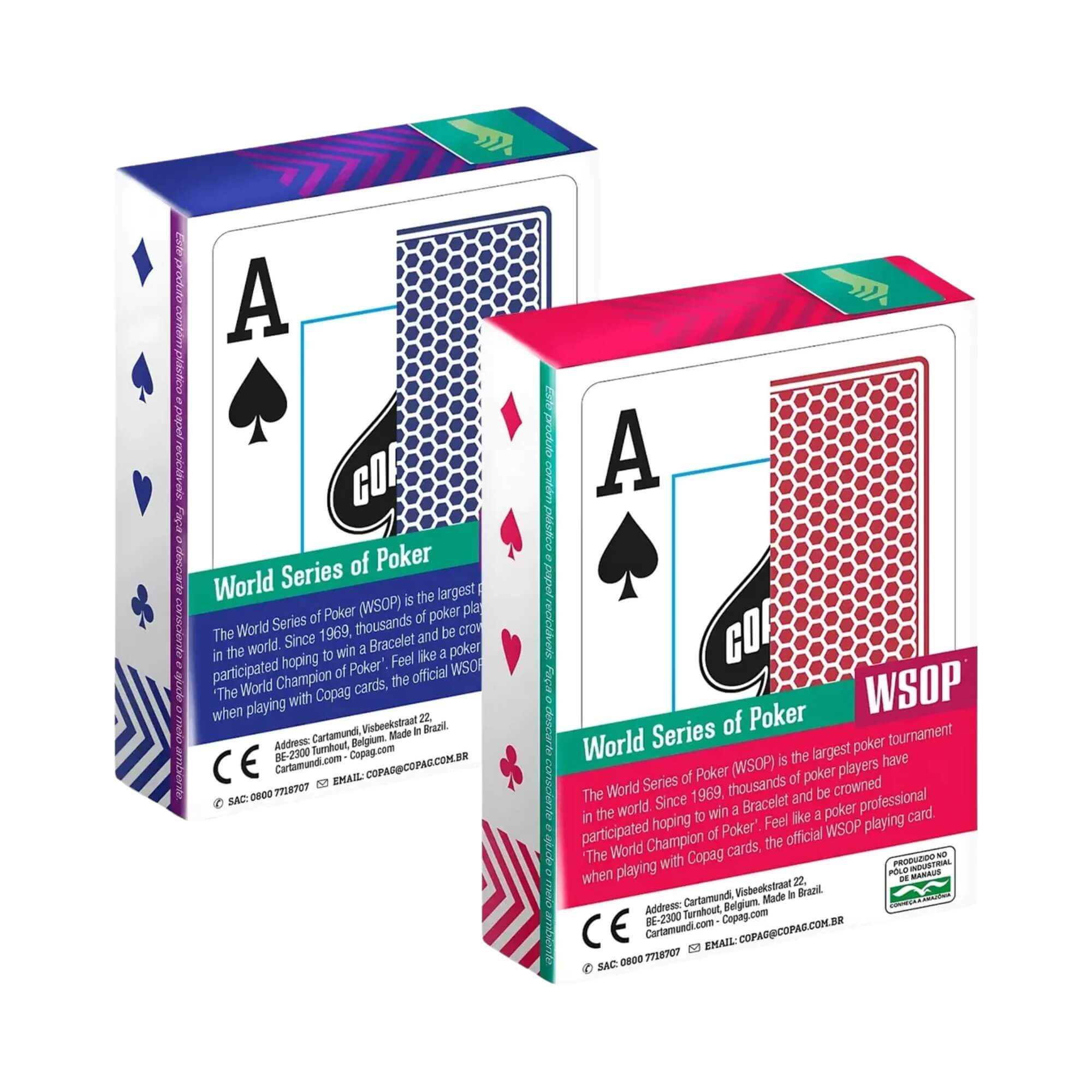 Baralho Cartas World Series Of Poker - Poker Size Ng Sortido e Unitário 55 cartas Copag - 31604
