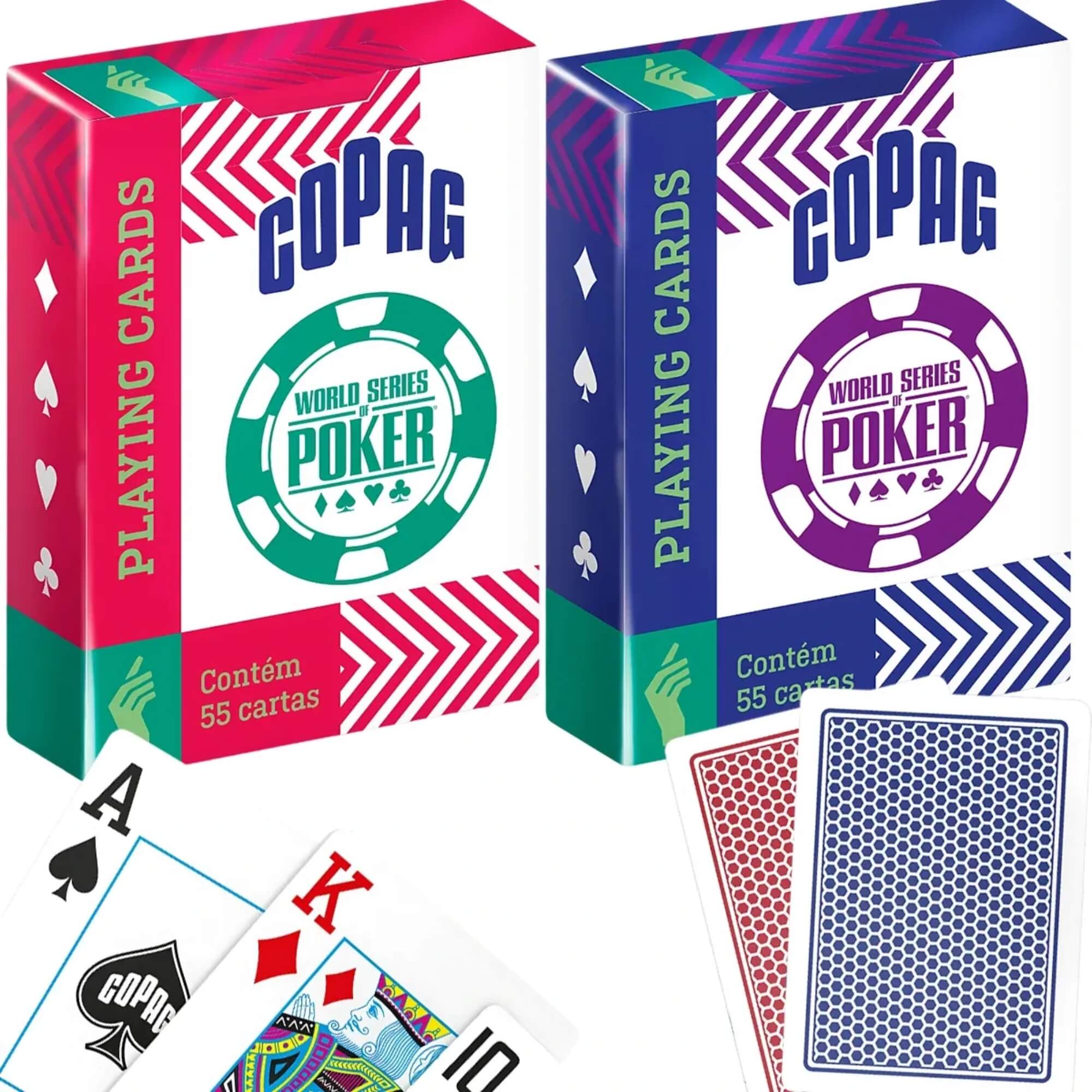 Baralho Cartas World Series Of Poker - Poker Size Ng Sortido e Unitário 55 cartas Copag - 31604