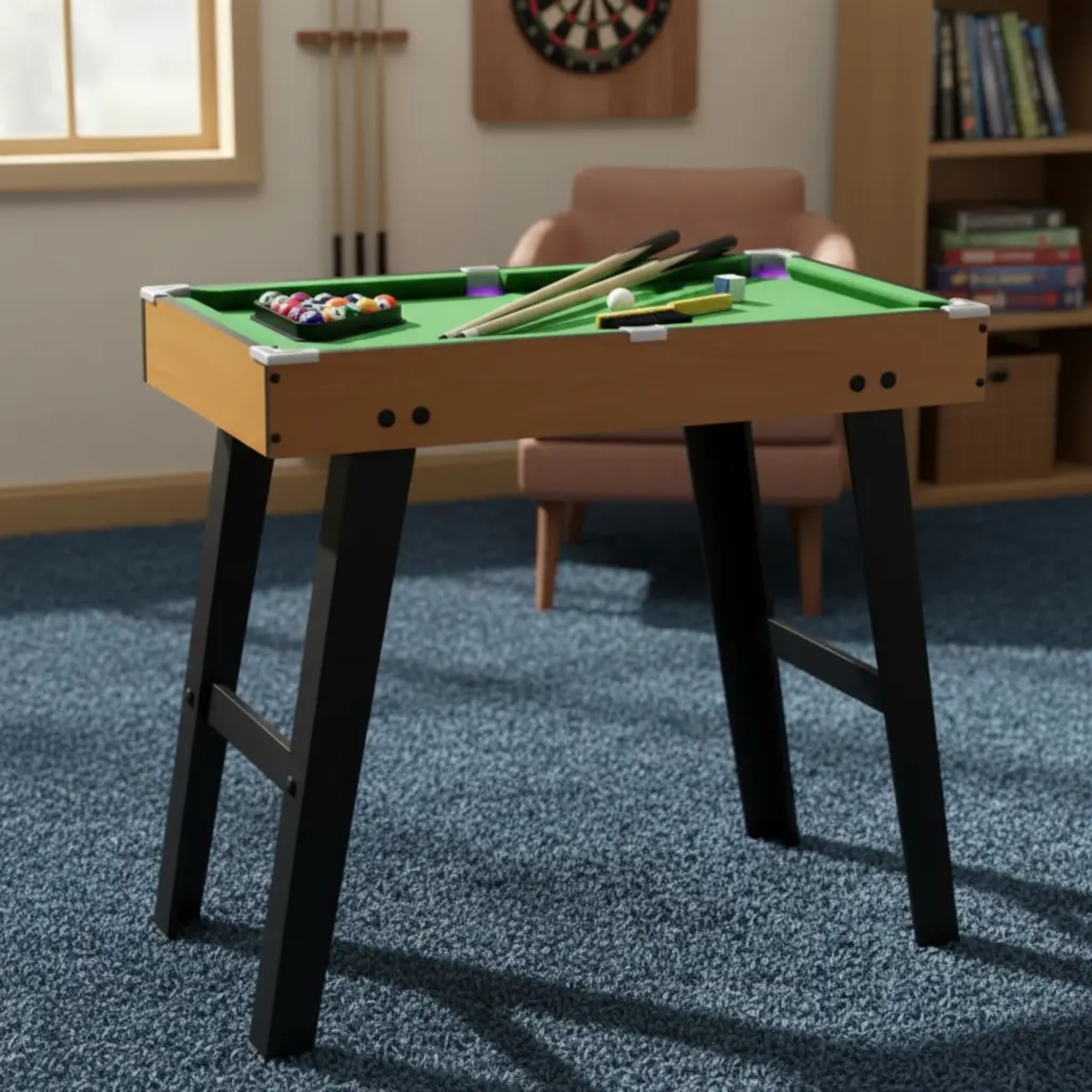 Brinquedo Infantil Mesa de Sinuca Master em Madeira com Led Zippy Toys - 11112