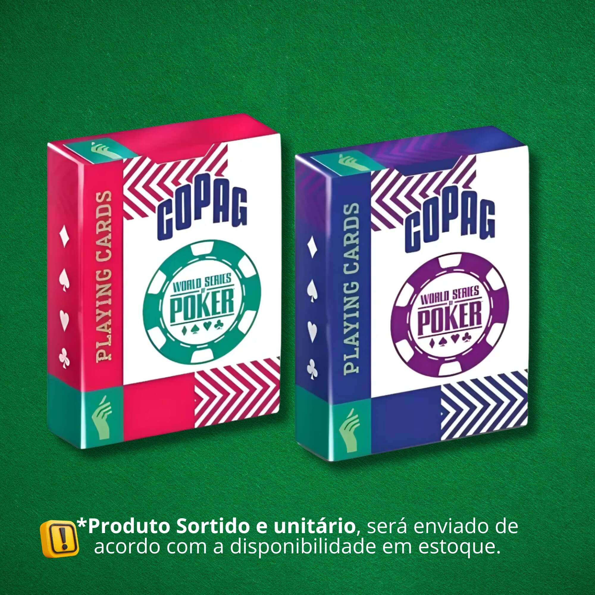 Baralho Cartas World Series Of Poker - Poker Size Ng Sortido e Unitário 55 cartas Copag - 31604