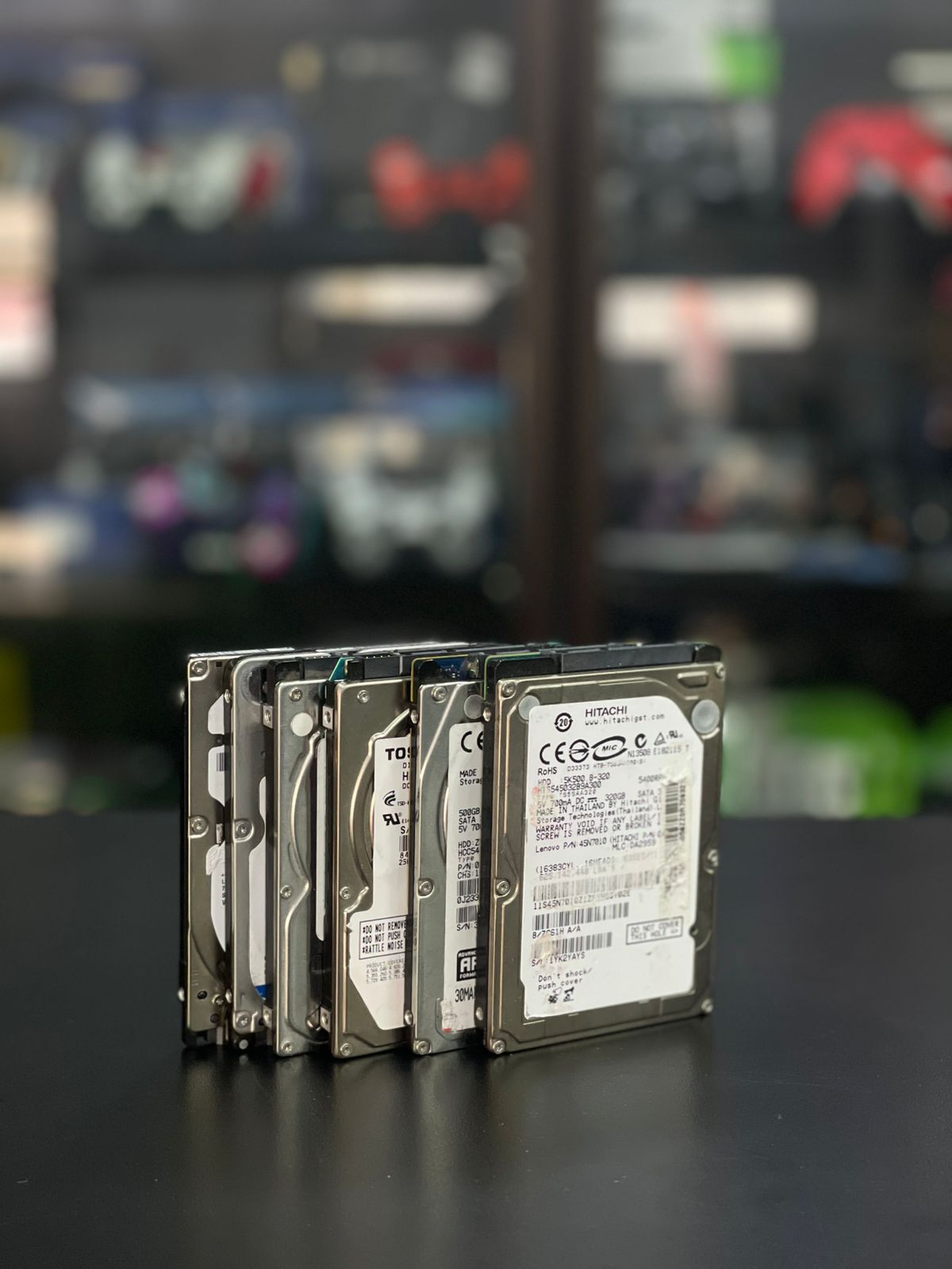 Lote com 06 HDs Xbox 360 com defeito item usado