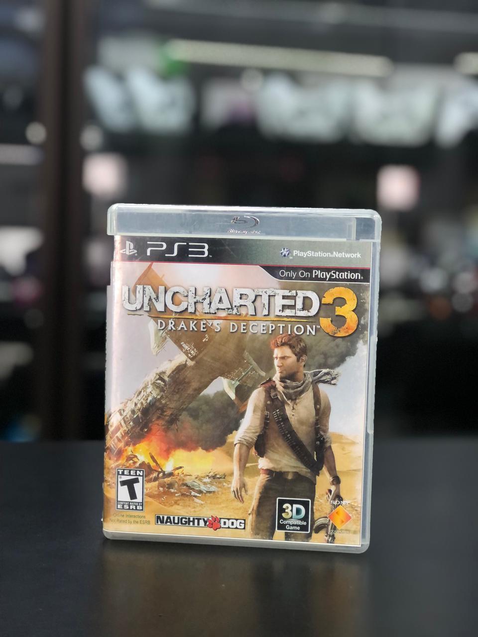 Uncharted Drake's Deception 3 Ps3 Midia Fisica Capa Impressa