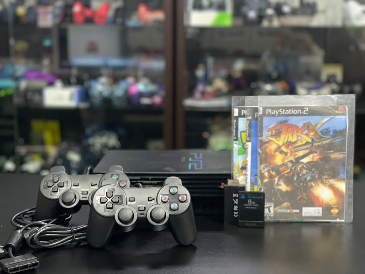 PlayStation 2 Fat O.P.L e DVD + 2 Controles + 02 Memory Card + 3 Jogos brinde + HDMI Pronto para jogar
