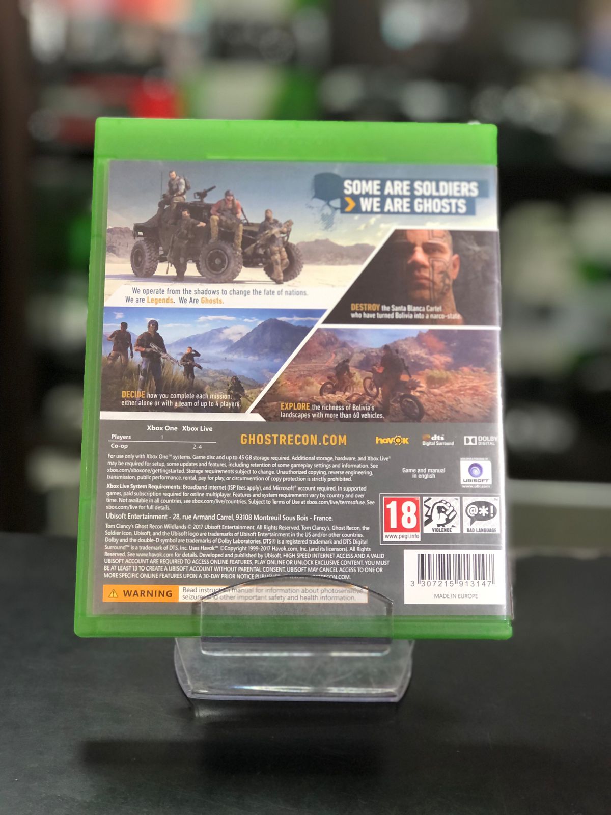 Ghost Recon Wildlands Xbox One Midia Física - capa impressa