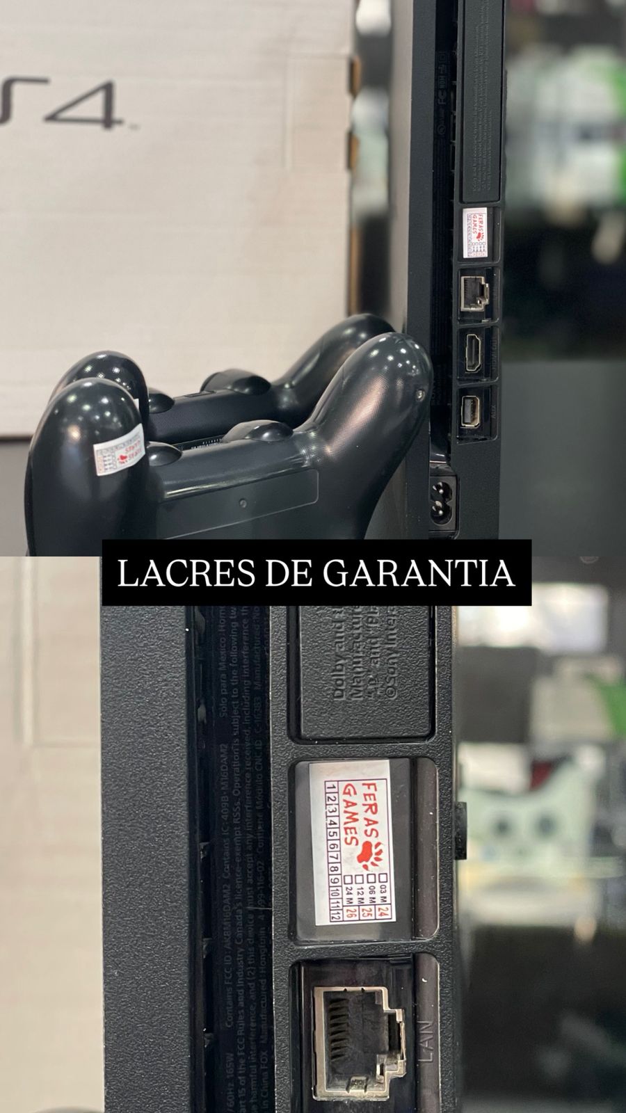 Playstation 4 Slim 1TB Preto + 2 Controles Originais + 2 Jogos Físicos – Revisado com Garantia