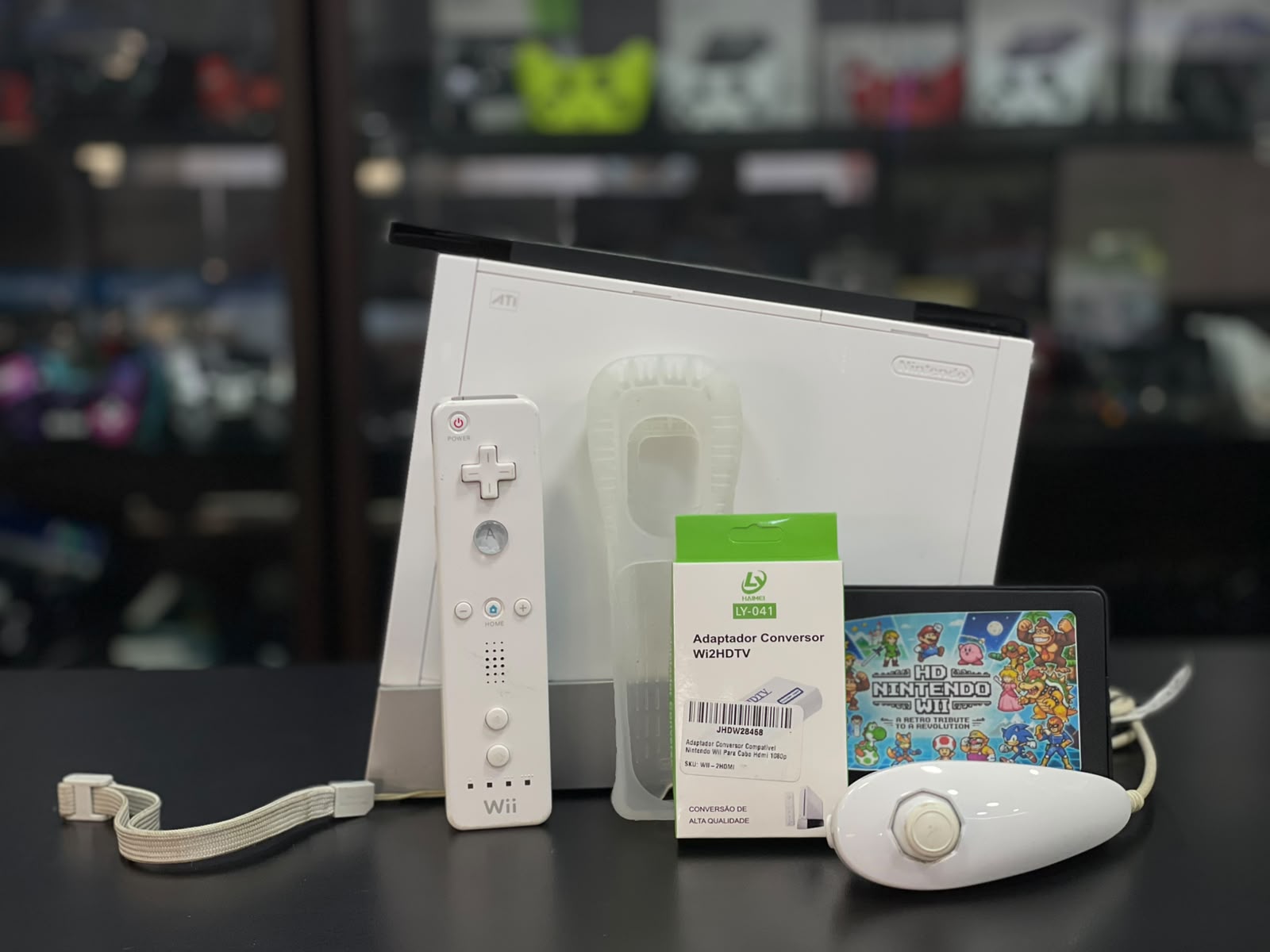 Nintendo Wii Branco Sistema Str2hax + HD Externo 120GB com Jogos + HDMI - Pronto para Jogar Usado