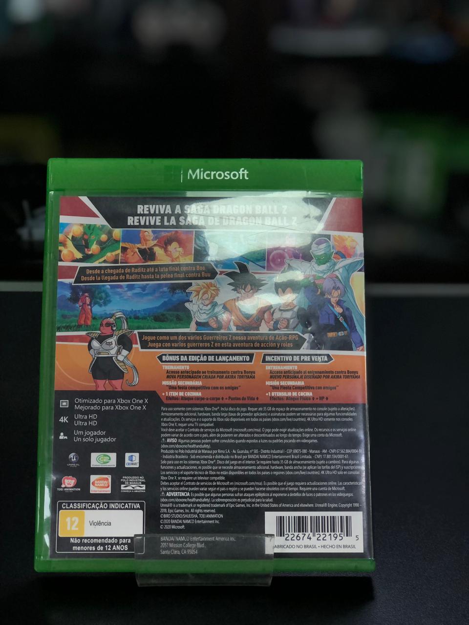Dragon Ball z kakarot xbox one midia fisica