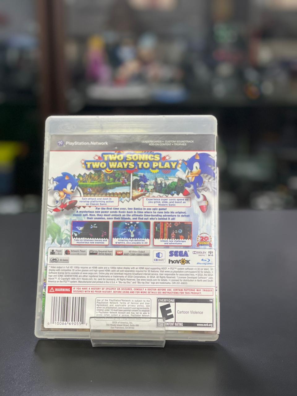 Sonic Generations Ps3 Mídia Física