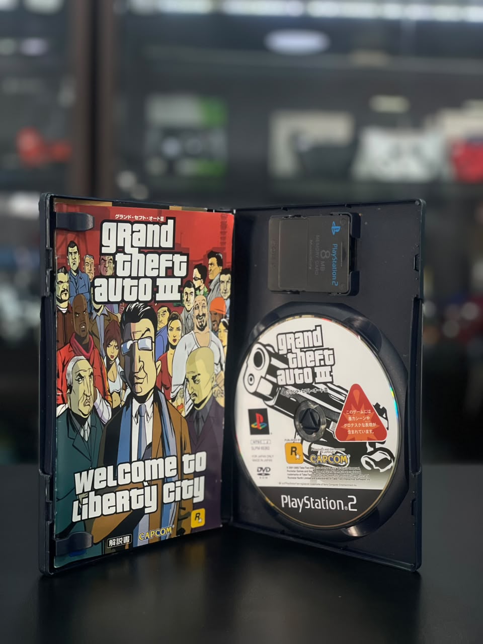 Grand Theft Auto III  Japonês Original PS2 + Memory C. Original Coleção