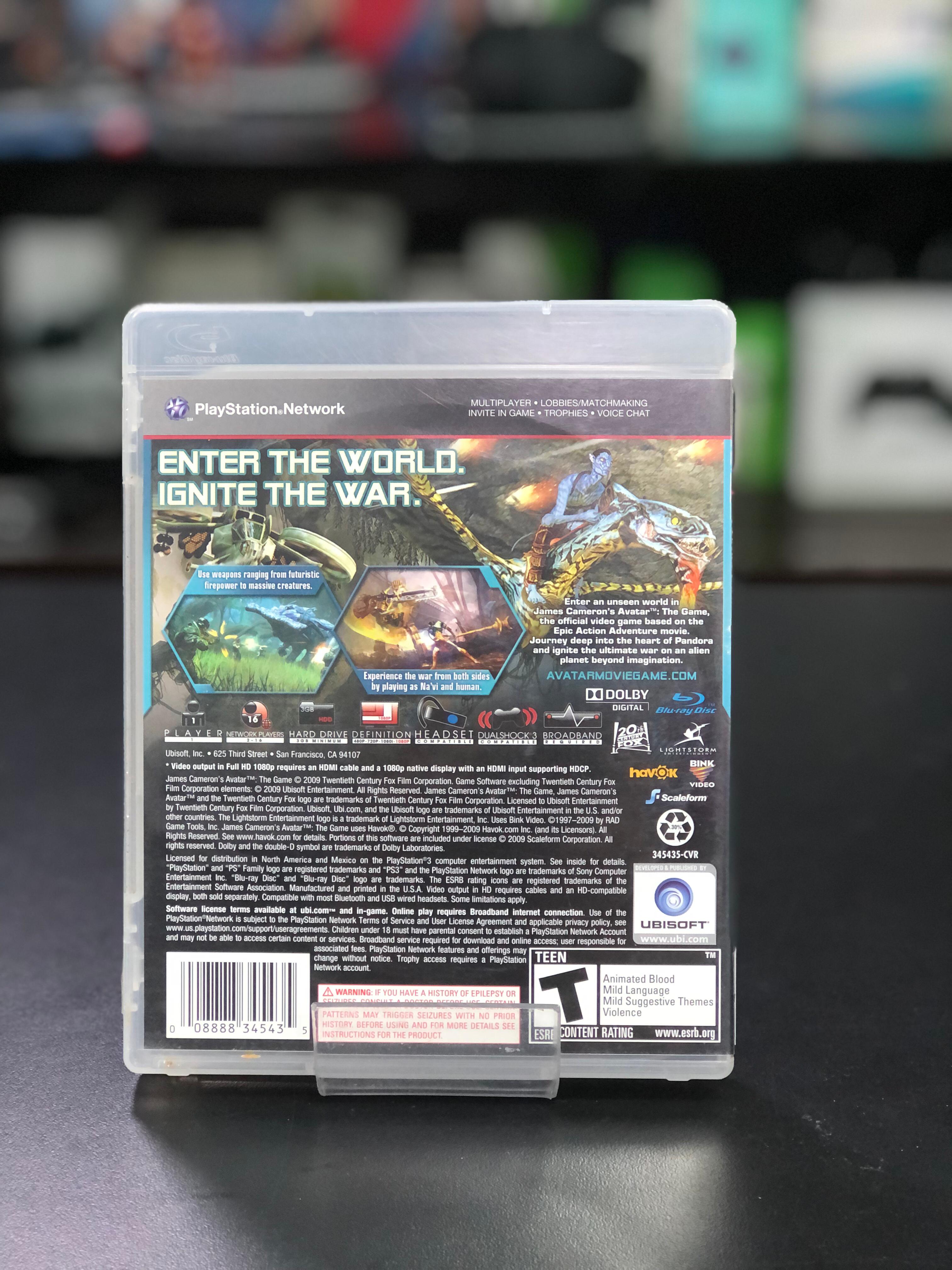 Avatar The Game Ps3 Midia Fisica Original - capa impressa