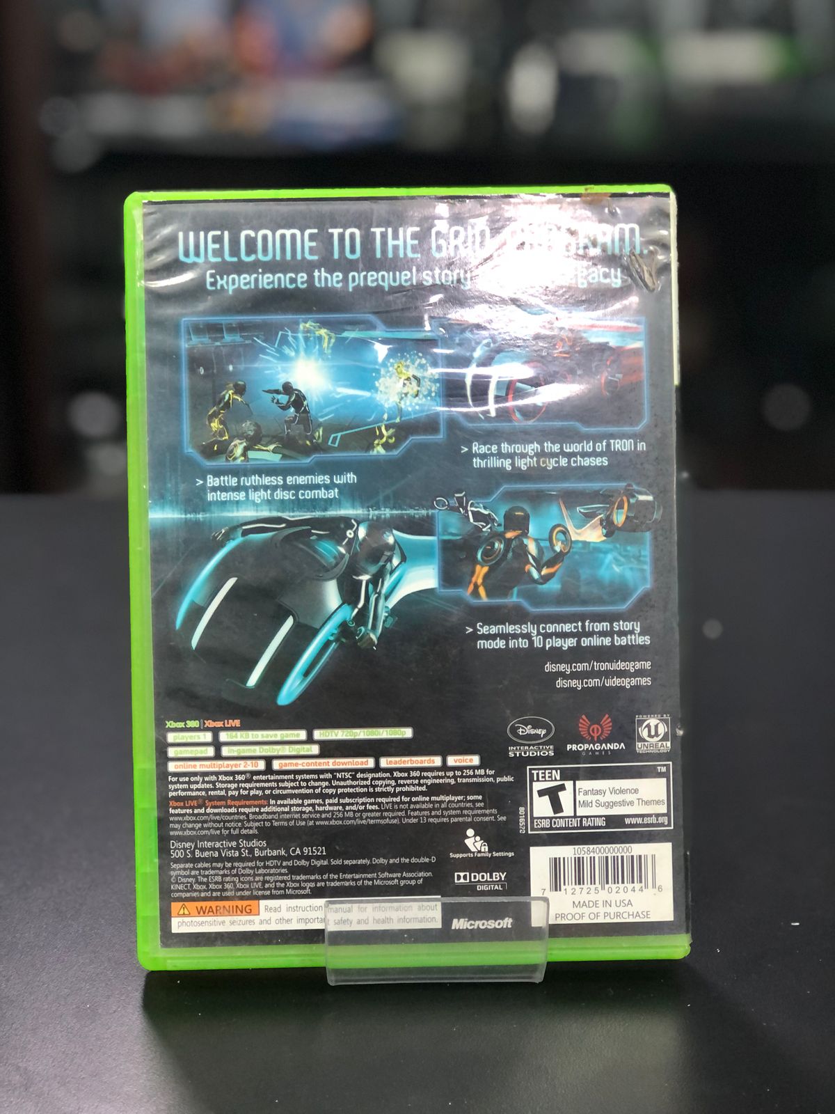 Disney Tron Evolution Xbox 360 Original Ler descrição