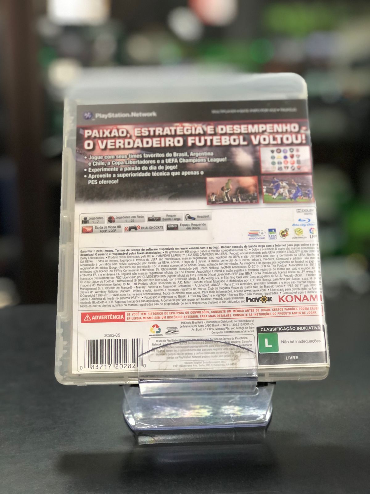 Pro Evolution Soccer 2014 Ps3 Midia Fisica -  capa impressa