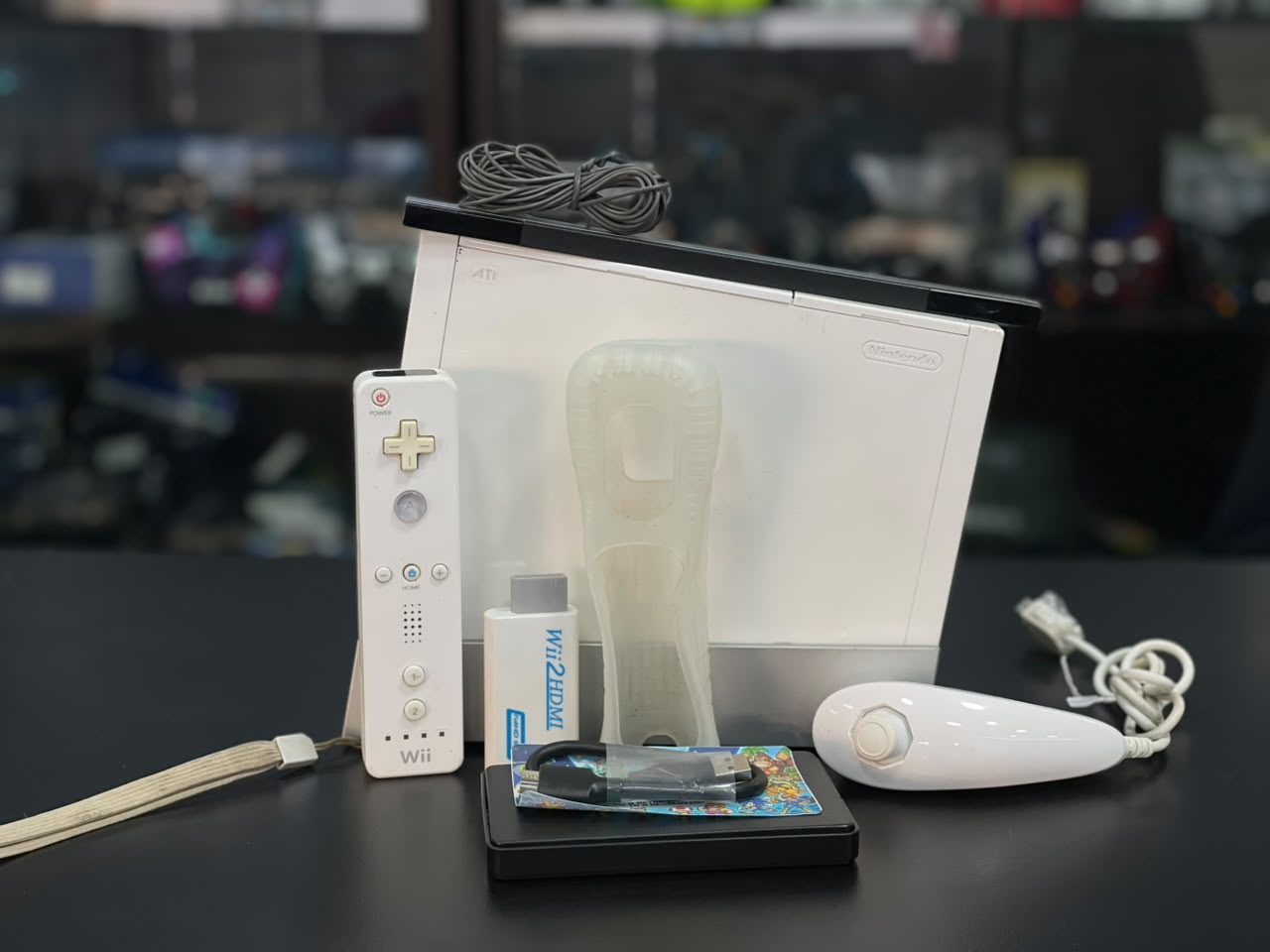 Nintendo Wii Branco Sistema Str2hax + HD Externo 120GB com Jogos + HDMI - Pronto para Jogar