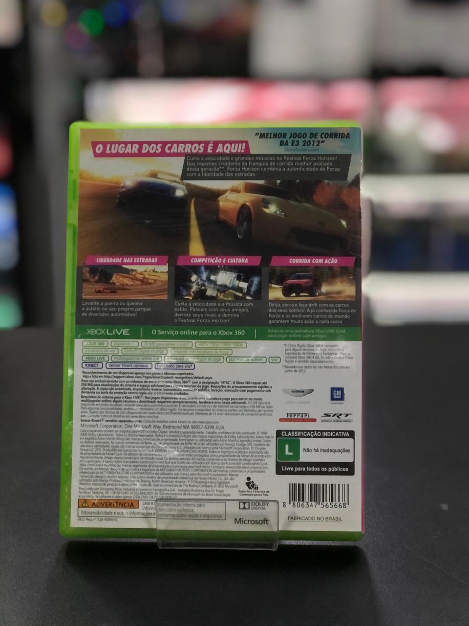Forza Horizon Americano Xbox 360 Midia Física