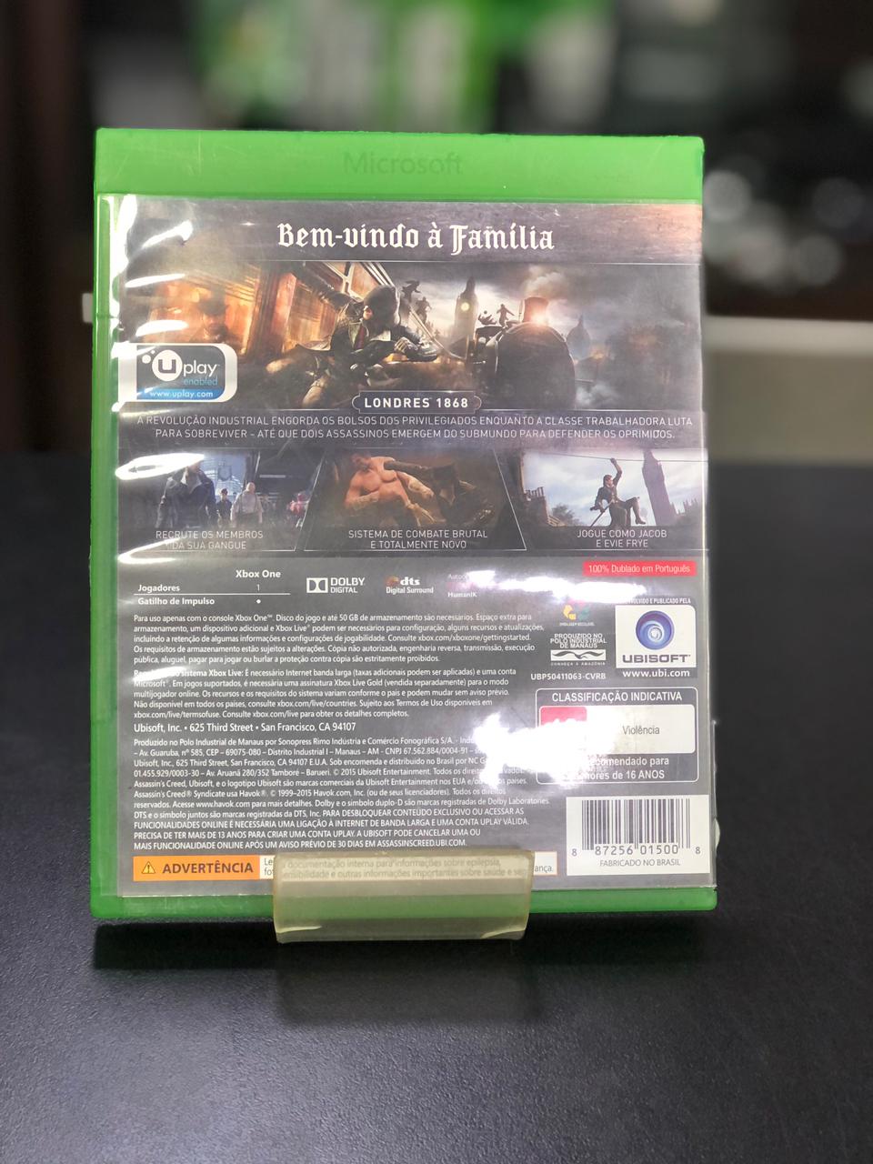Assassin's Creed Syndicate Edição Limitada Xbox One M. Fisica