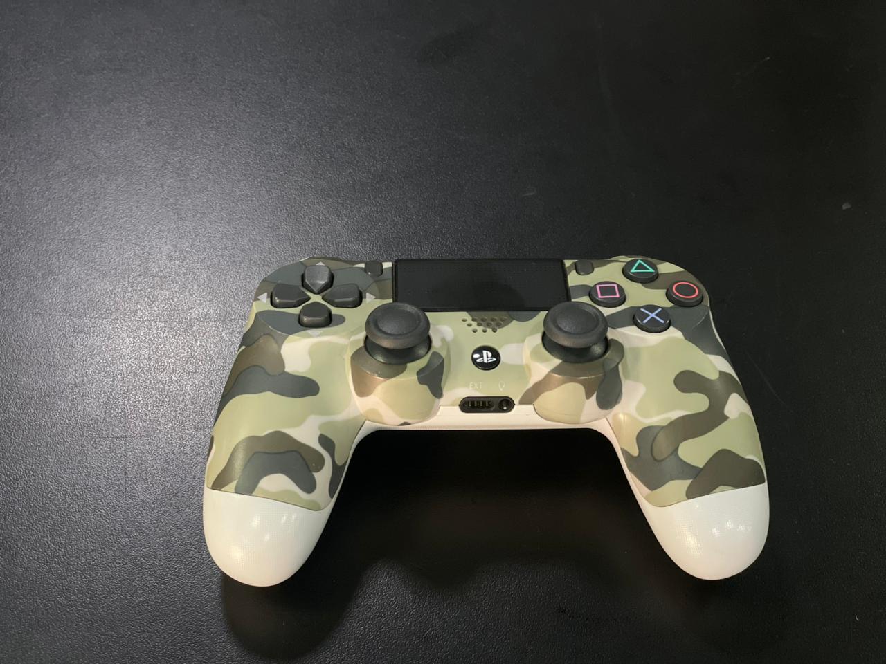 Controle PlayStation 4 s/fio camuflado verde primeira linha
