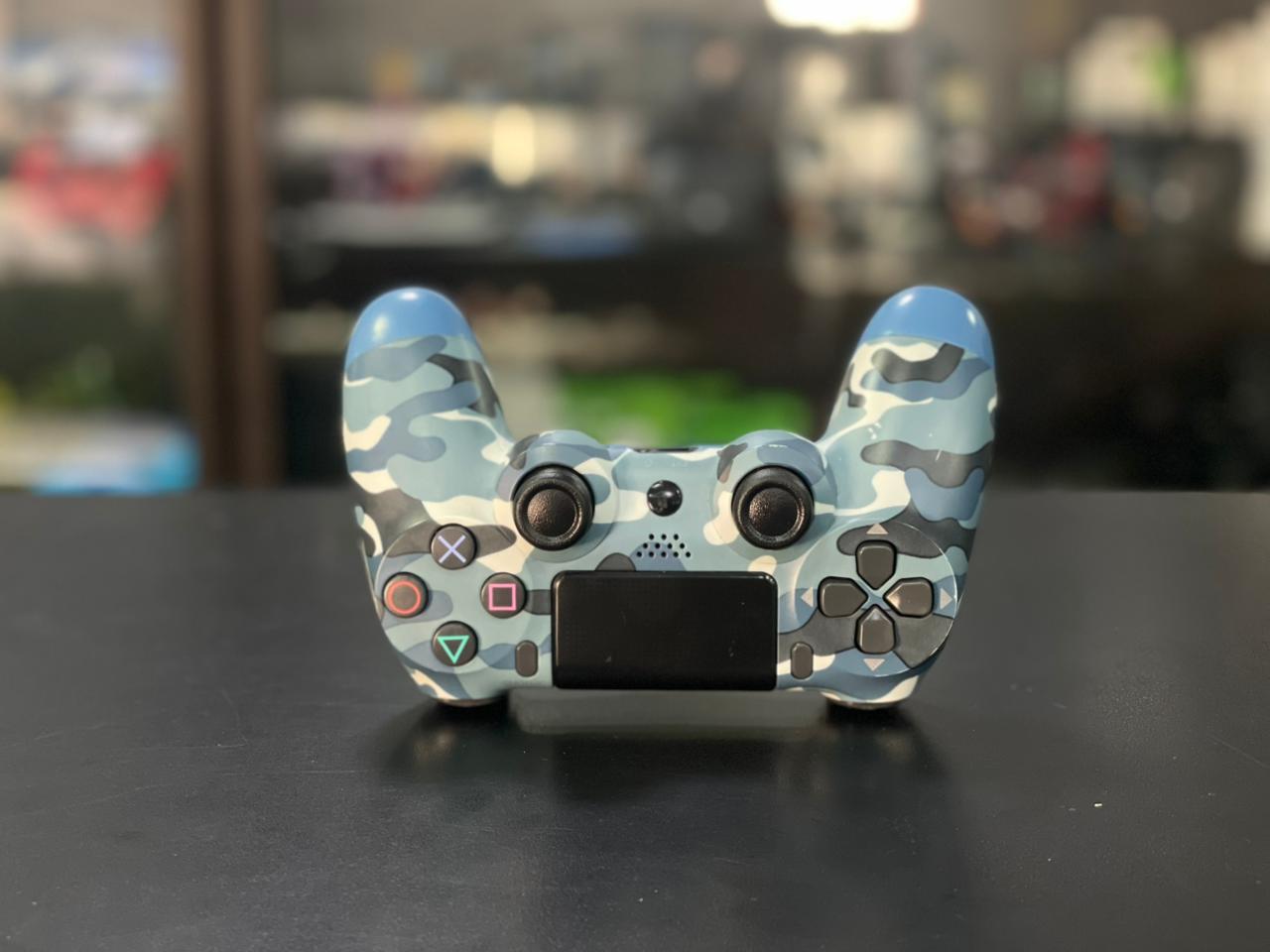 Controle PlayStation 4 sem fio camuflado azul primeira linha