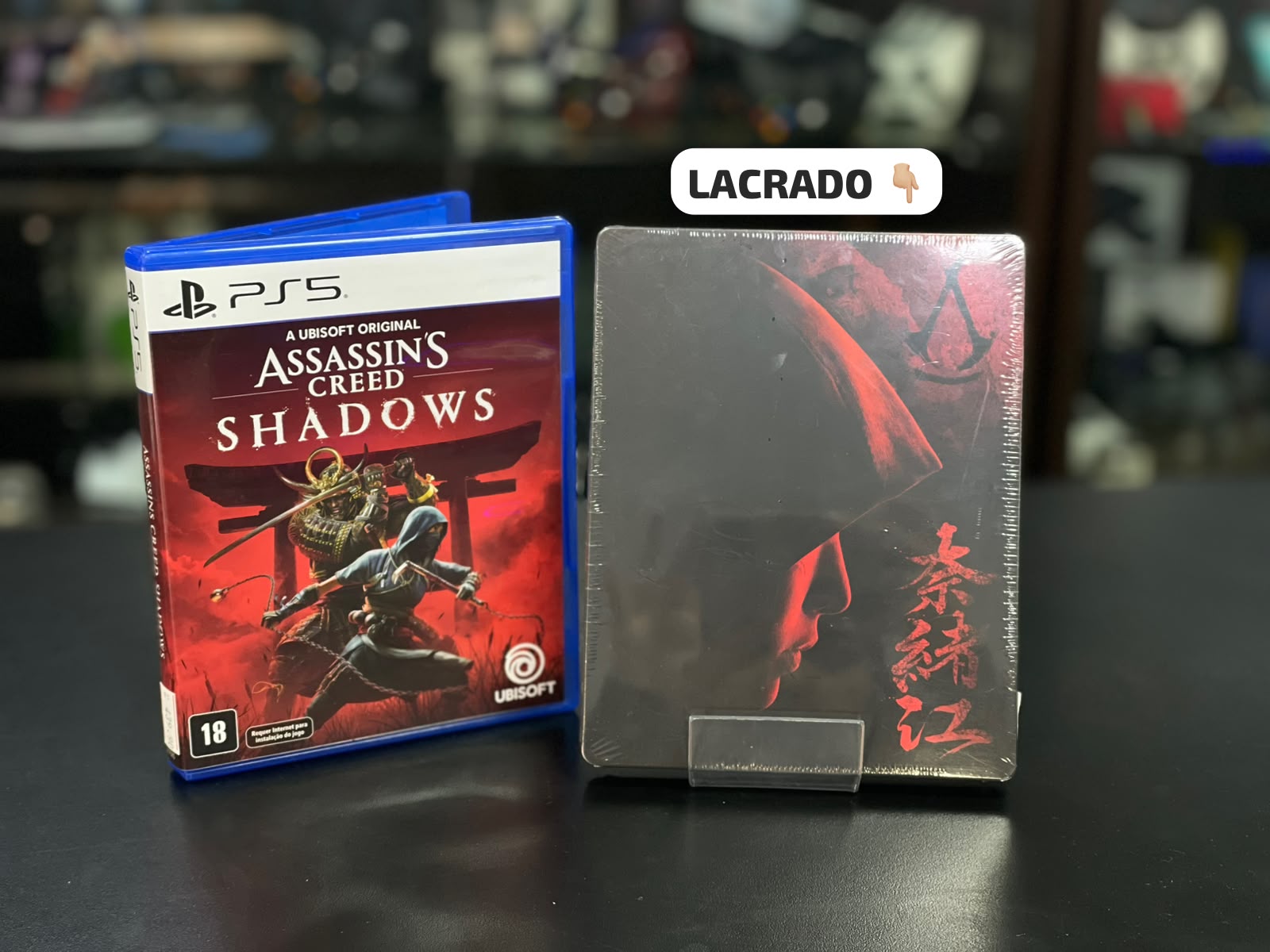 Assassin's Creed Shadows Edição Steelbook PS5 Mídia Física