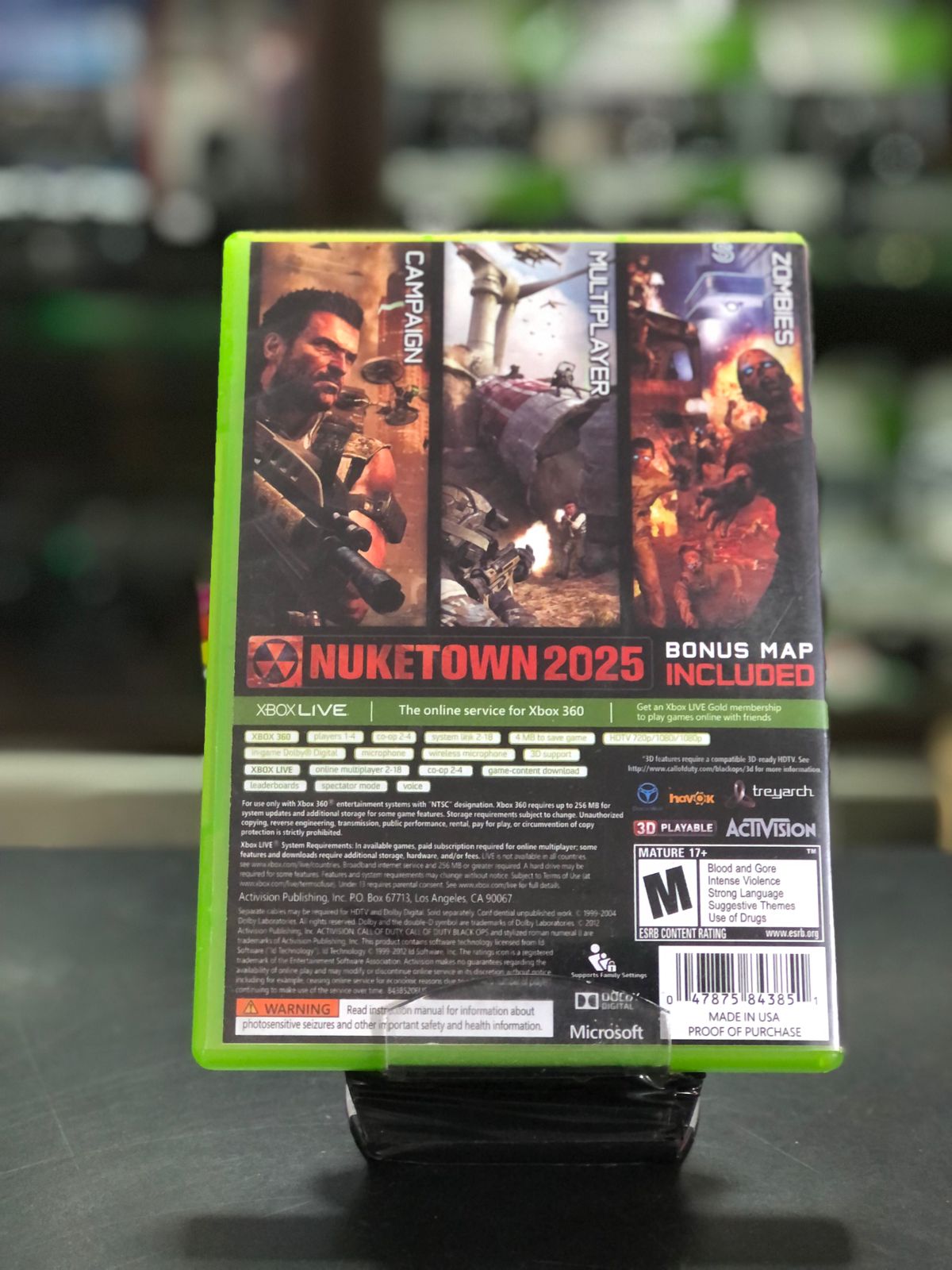 Call Of Duty Black Ops 2 Xbox 360 - Capa impressa