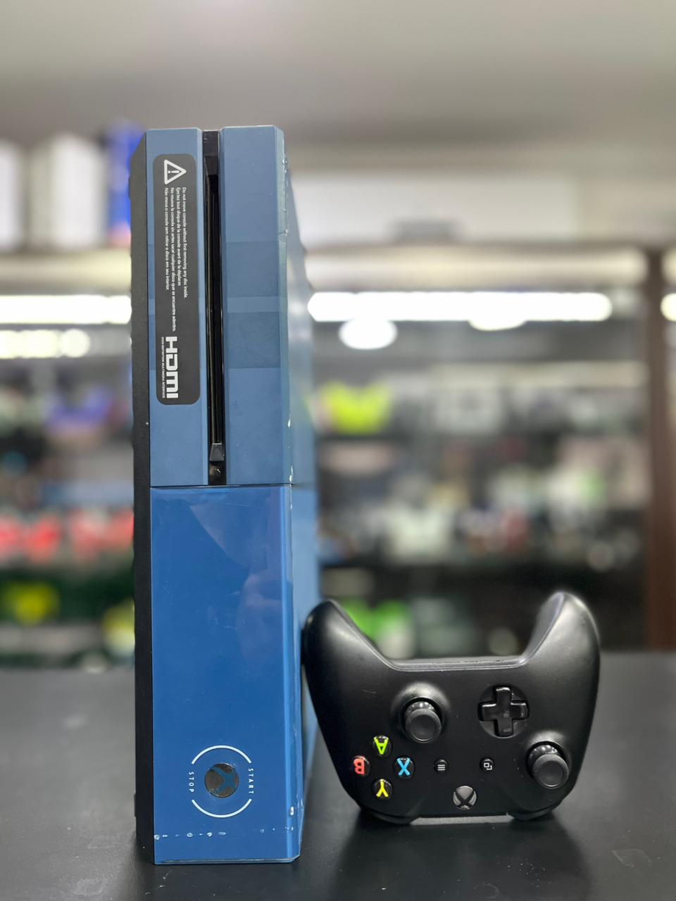 Xbox One 1TB Edição Especial Forza Azul + Controle Original + 03 Jogos + Garantia Pronto para Jogar