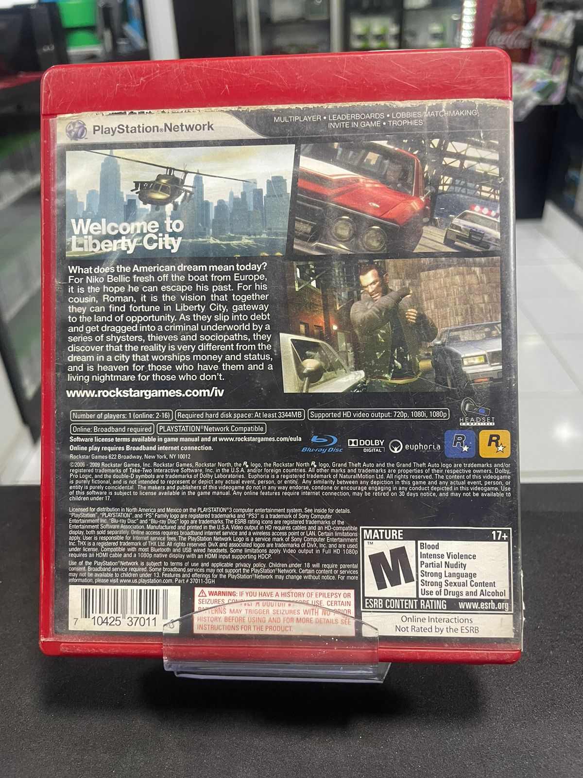 Grand Theft Auto IV Greatest Hits Ps3 M. - Capa Impressa