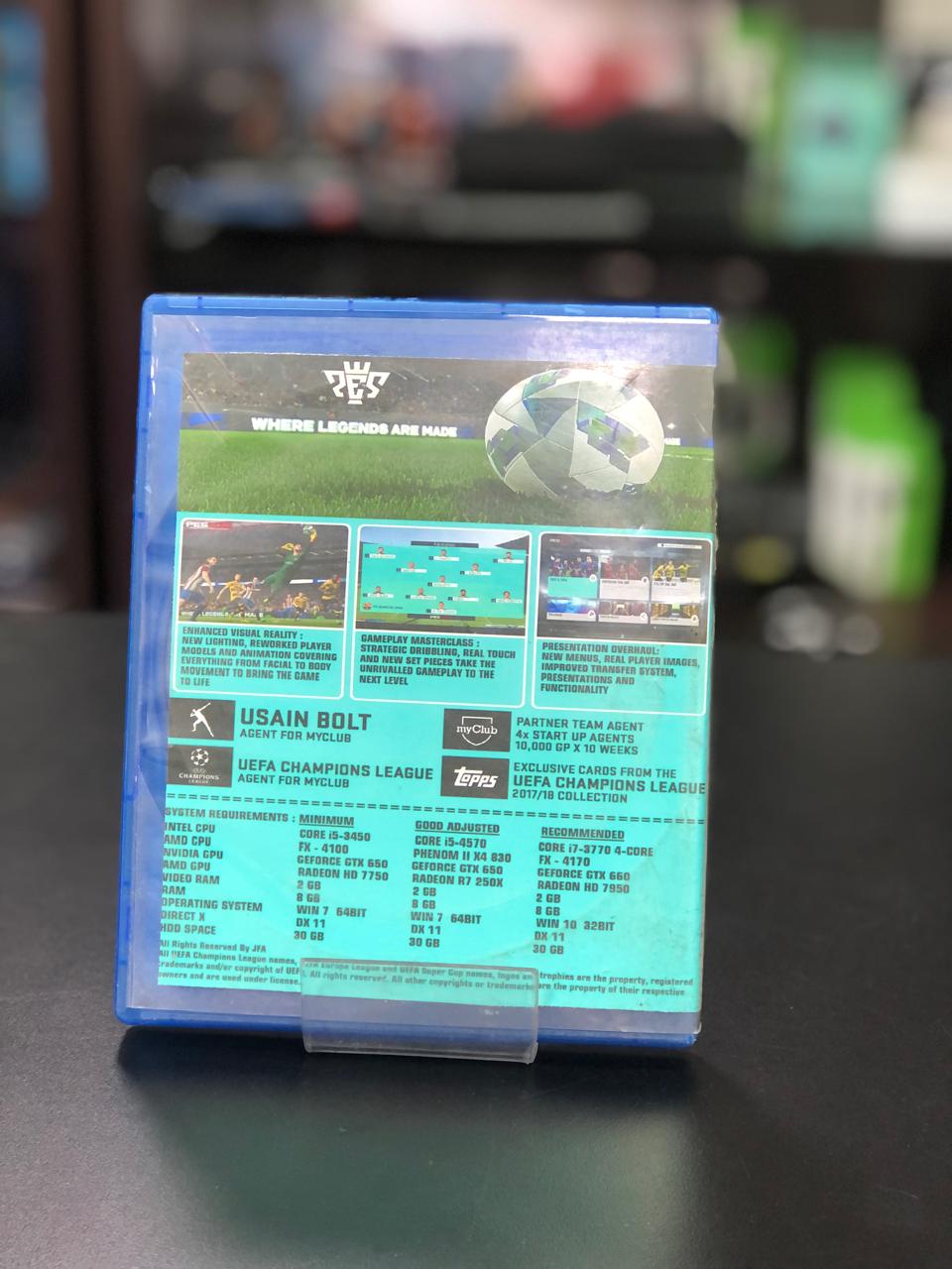 Pro Evolution Soccer 2018 Ps4 Midia Física - Capa impressa