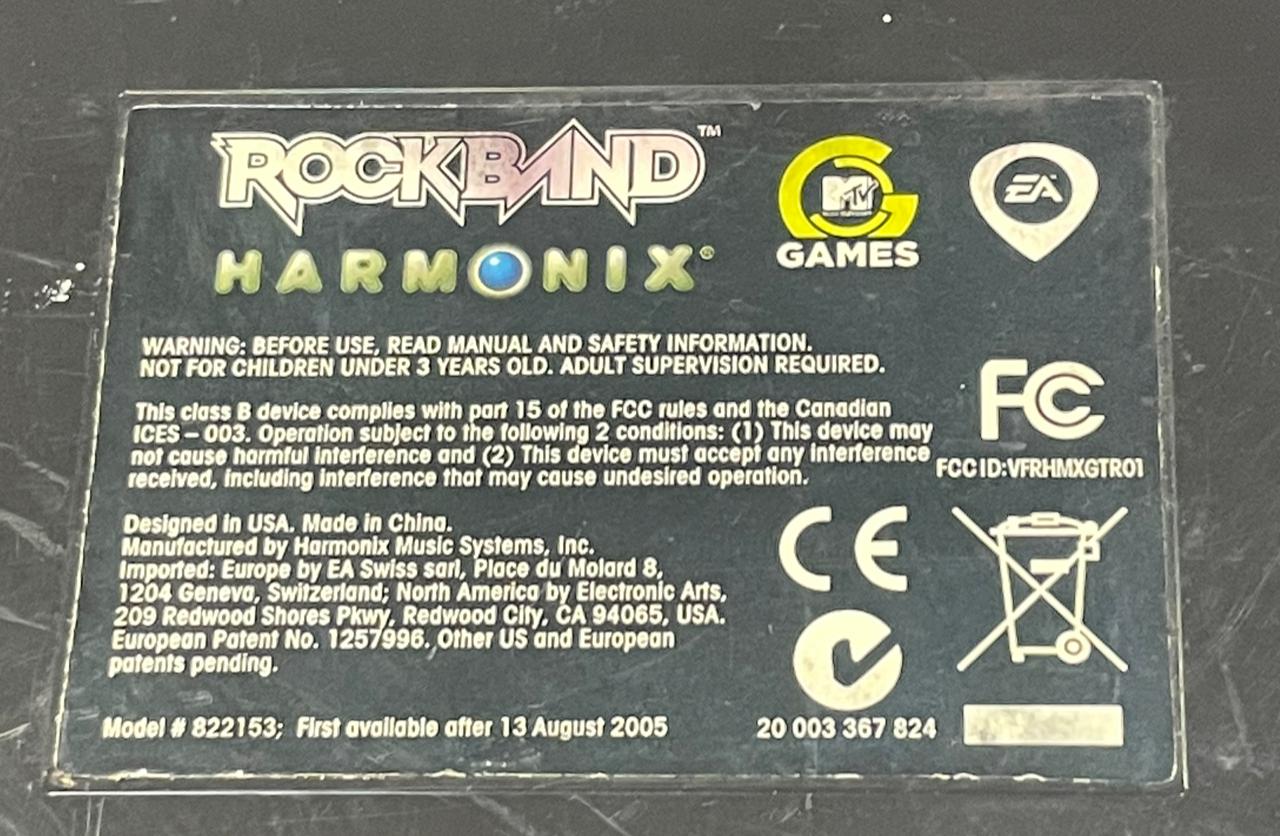 Guitarra Rock Band Fender sem fio com defeito Xbox 360