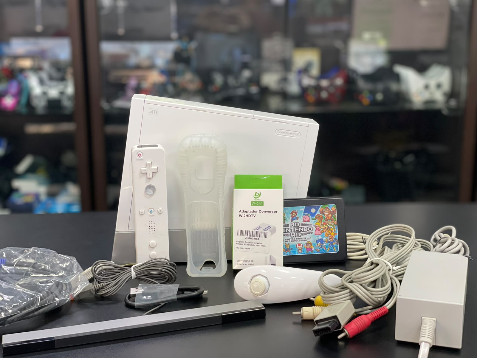Nintendo Wii Branco Sistema STR2HAX + HD Externo 120GB + HDMI - Pronto para Jogar (Item Usado)