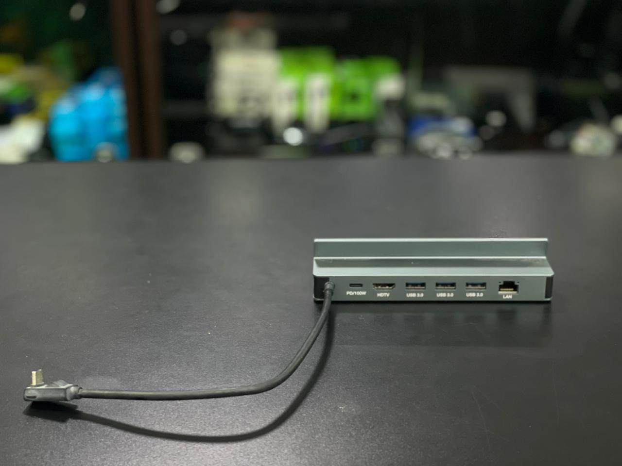 Hub Adaptador USB-C 5 em 1 HDMI 4K + Rede Gigabit +3 USB 3.0