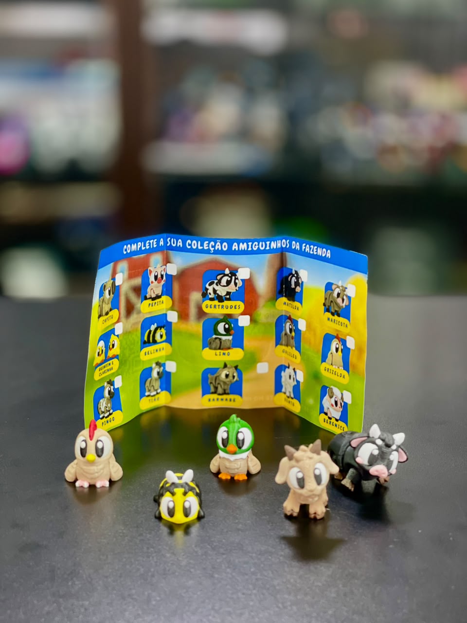 Kit 5 Mini Animais Articulados Surpresa Brinquedo Infantil Colecionável