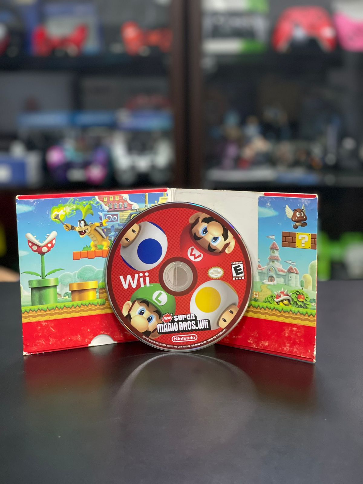 New Super Mario Bros Encarte Papelão Nintendo Wii M. Física