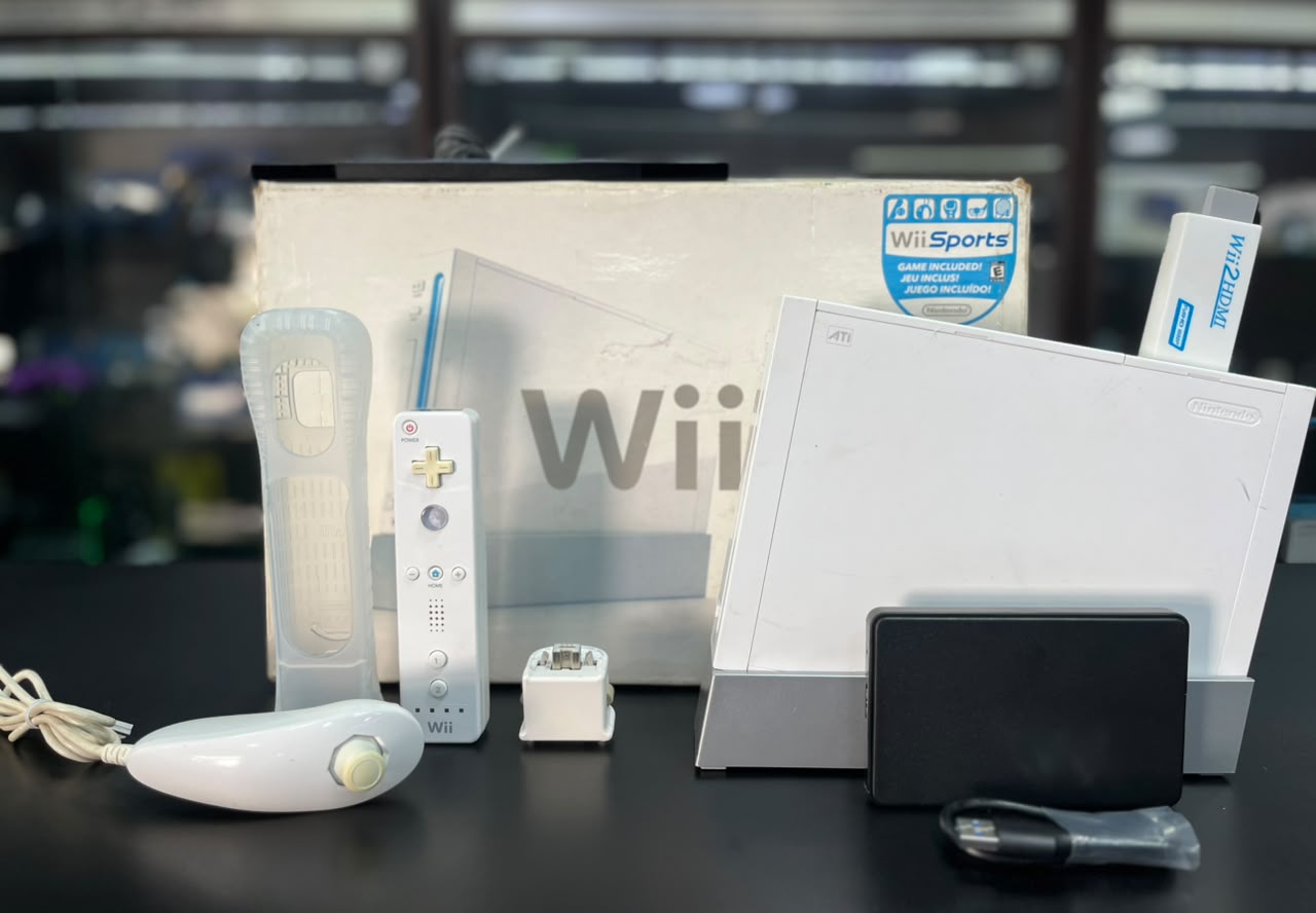 Nintendo Wii Sistema Completo + Adaptador HDMI + Controle Original + Nunchuck - Pronto para Jogar