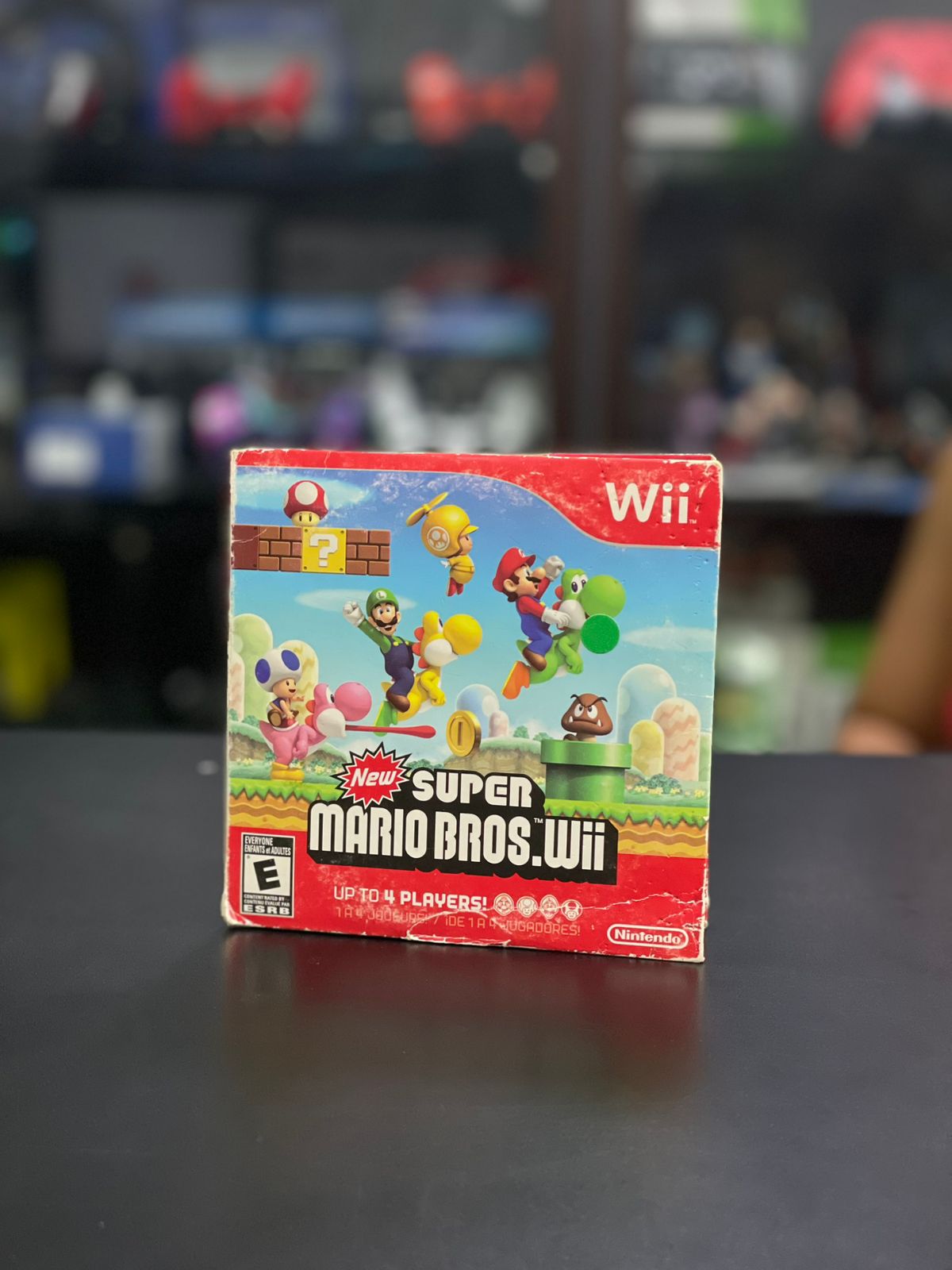 New Super Mario Bros Encarte Papelão Nintendo Wii M. Física