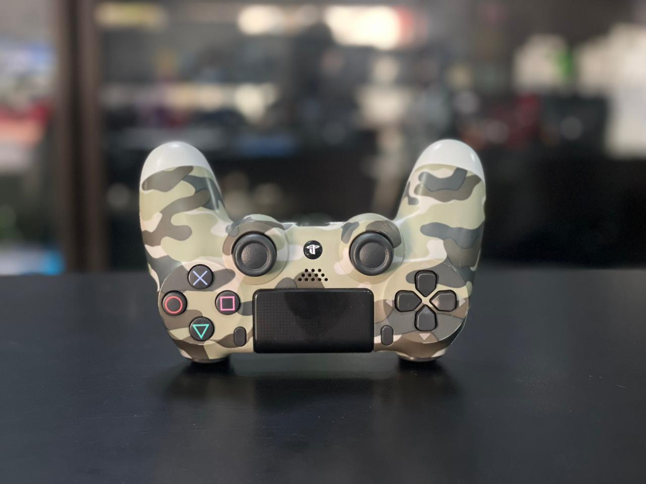 Controle PlayStation 4 s/fio camuflado verde primeira linha