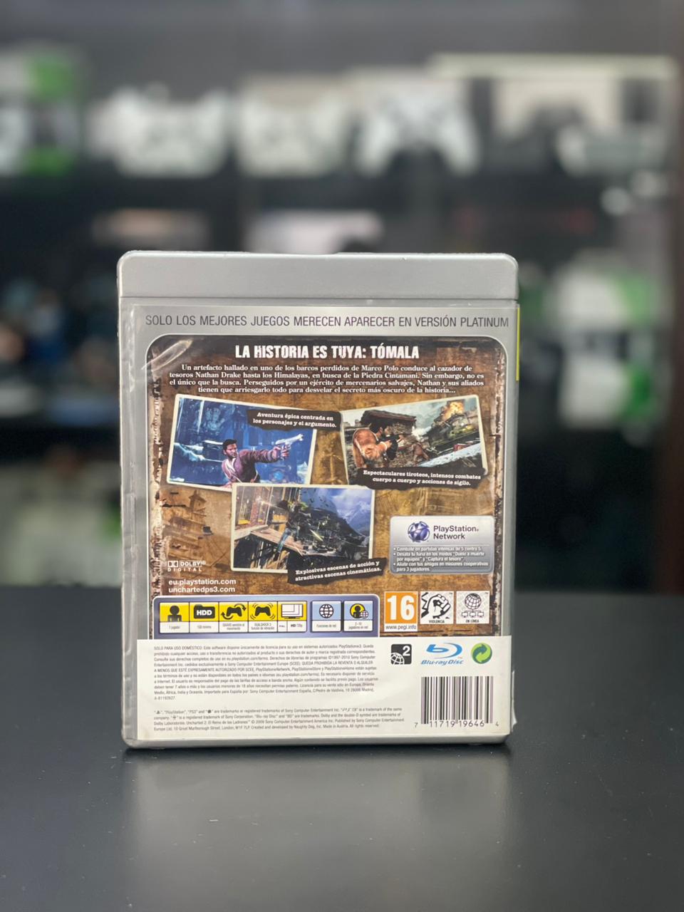 Uncharted El Reino De Los Ladrones Platinum 2 Ps3 Midia Fisica