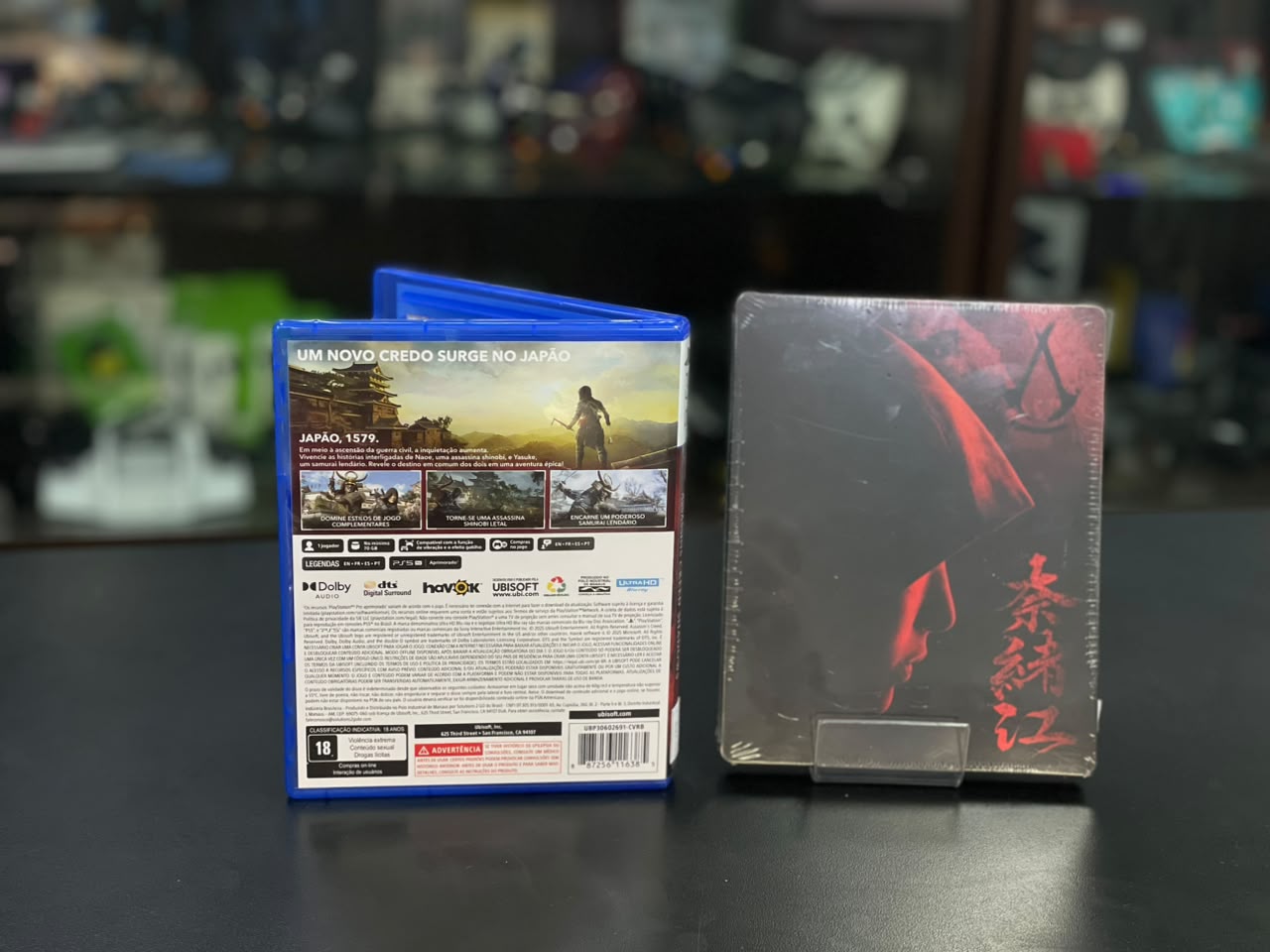 Assassin's Creed Shadows Edição Steelbook PS5 Mídia Física