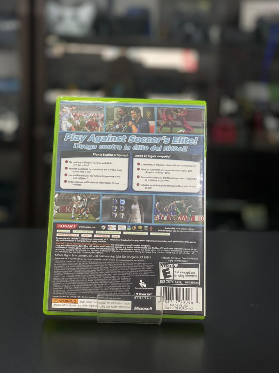 Pro Evolution Soccer 2008 Xbox 360 Original