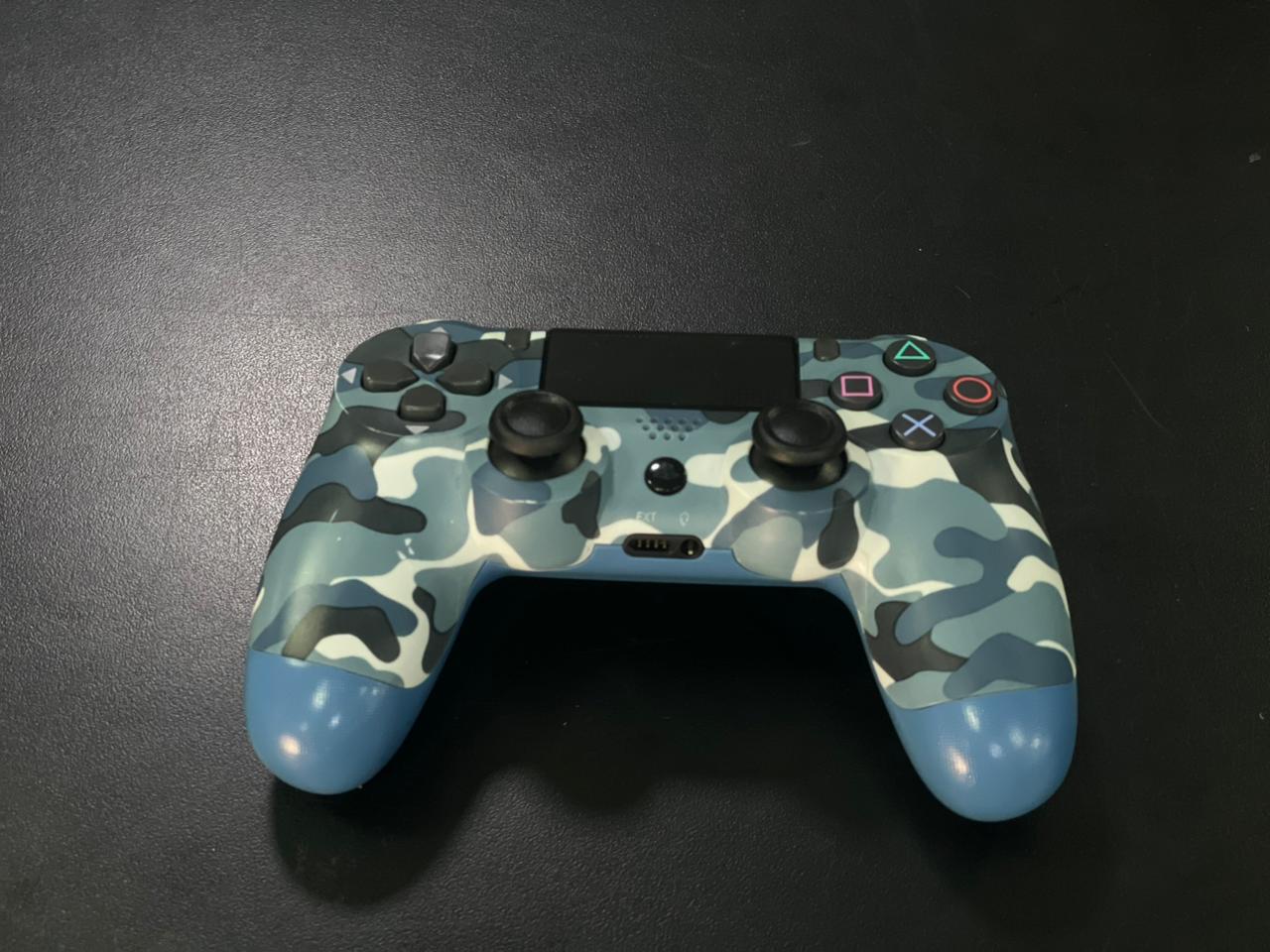 Controle PlayStation 4 sem fio camuflado azul primeira linha
